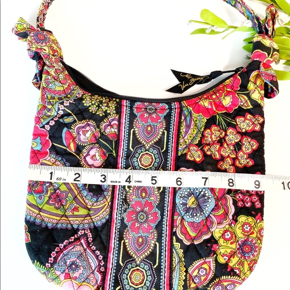 Vera Bradley Mini Black Multi Color Handbag - Picture 6 of 8